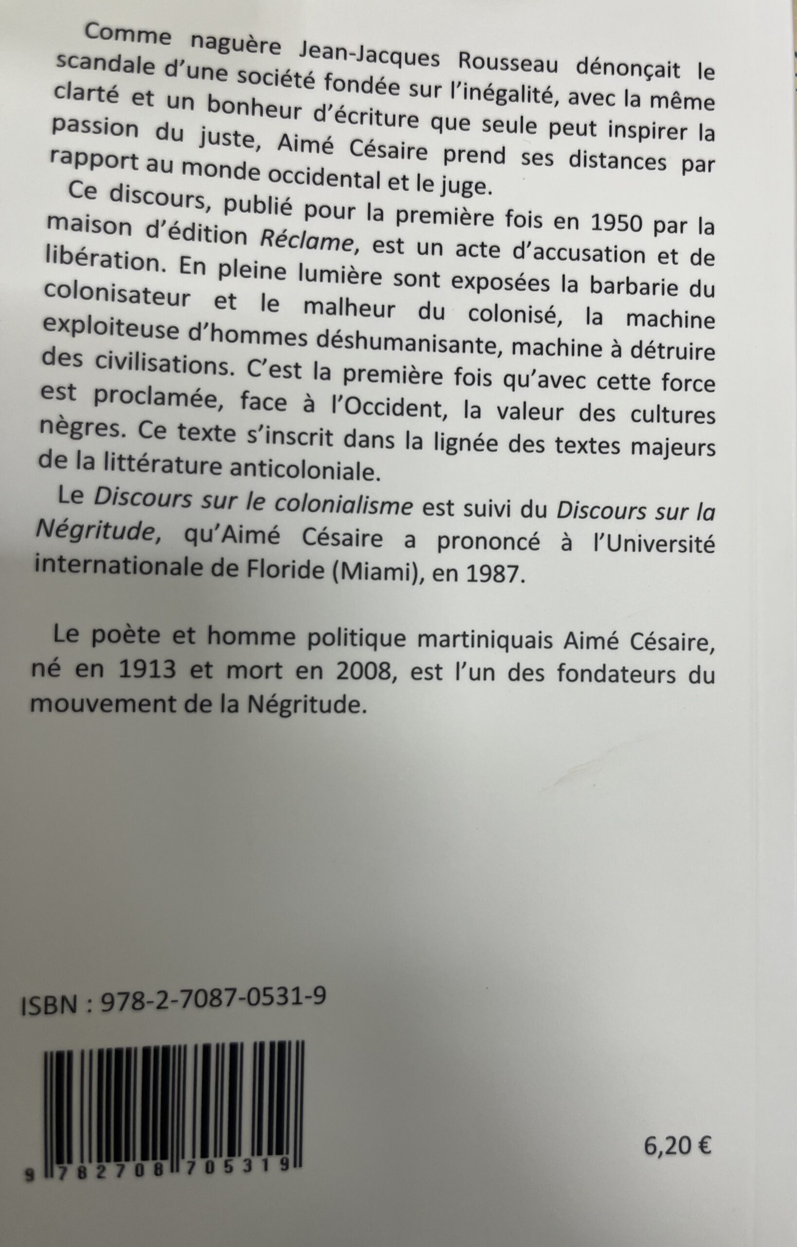 DISCOURS SUR LE COLONIALISME