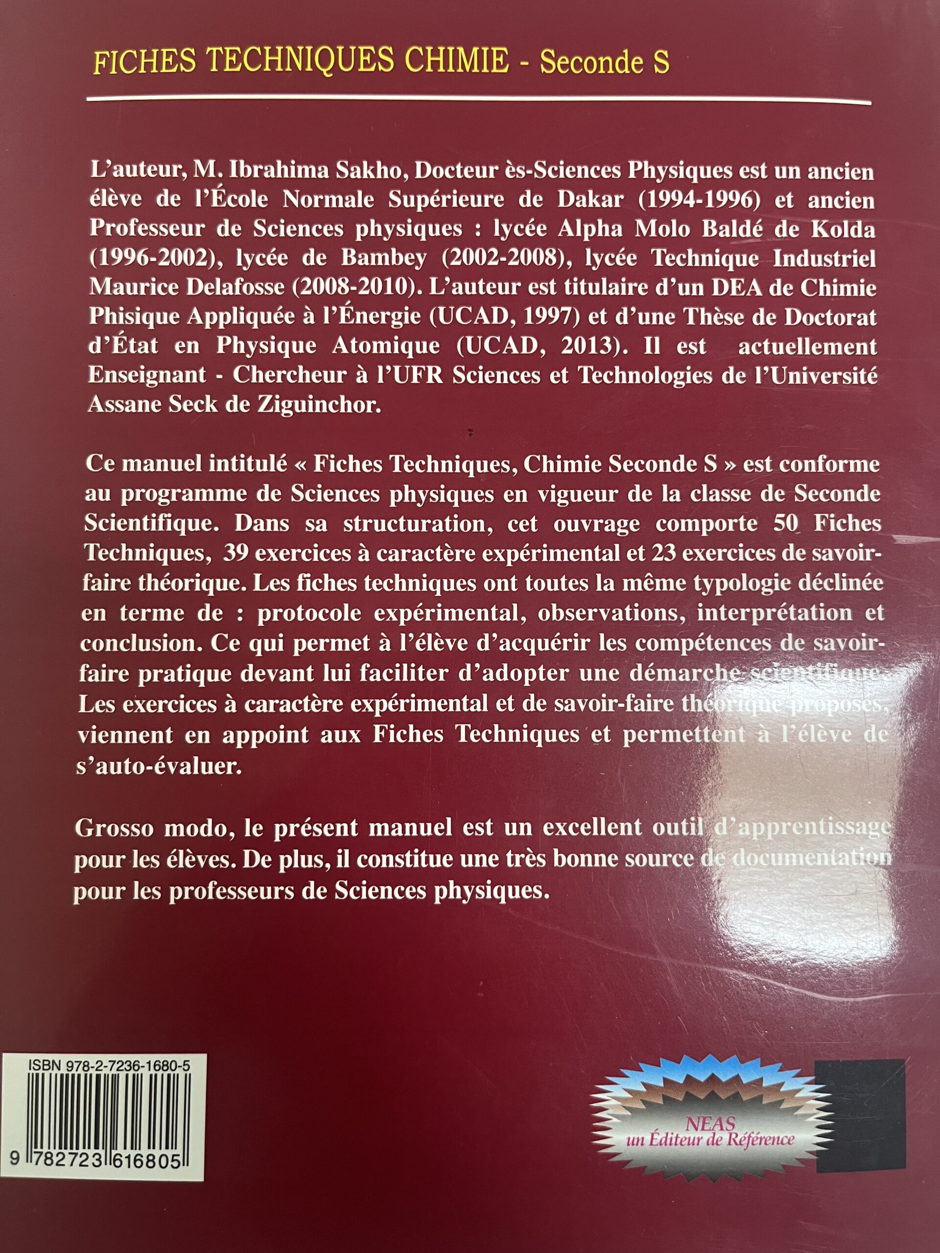 FICHES TECHNIQUES CHIMI Seconde S